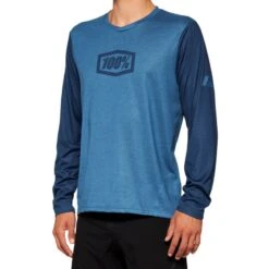 100% Airmatic Long Sleeve Jersey - Slate Blue