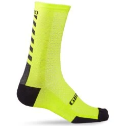 Giro HRC + Merino Wool Socks - Bright Lime / Black