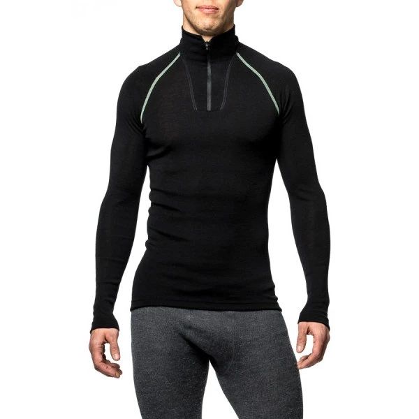 Woolpower Zip Turtleneck LITE Unisex Undershirt - Black 3 Woolpower Zip Turtleneck LITE Unisex Undershirt - Black - Afbeelding 3