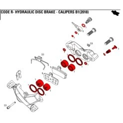 SRAM Piston Kit For CODE R B1/RSC A1 Disc Brake Calipers - 11.5018.020.007