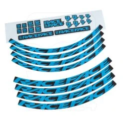 Race Face Decal Kit For AR / Arc Rims - Neon Blue