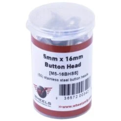 Wheels Manufacturing Button Head Cap Screws - M5x16mm - 50 Pieces