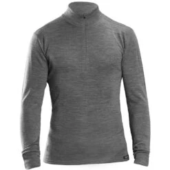 GripGrab Merino 1/2 Zip Vest Met Lange Mouwen - Grey