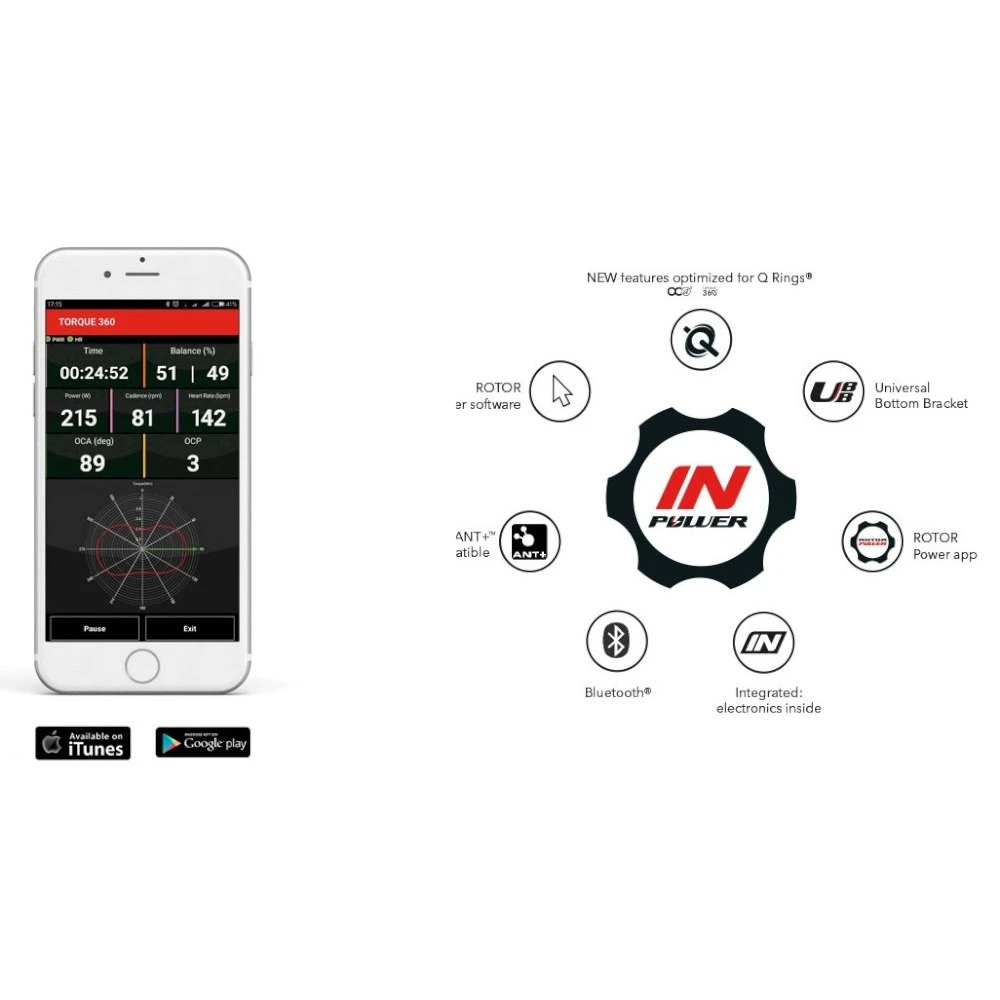 Rotor INSpider Powermeter - BCD: 110mm - Black 4 Rotor INSpider Powermeter - BCD: 110mm - Black - Afbeelding 4