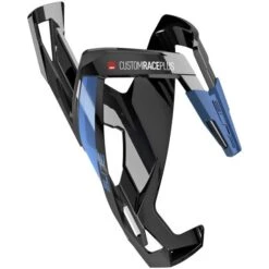 Elite Custom Race Plus Bottle Cage - Black Glossy/blue Graphic