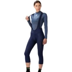 ALE Alé PRAGMA Essential Dames 3/4 Fietsbroek Met Bretels - Navy Blue