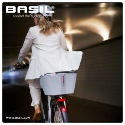 Basil Cento Tech Fiber Nordlicht Fietsmand 21L - Zwart -Fiets Verkoop basil cento tech fiber nordlicht mik bicycle basket silver d 885573