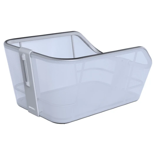 Basil Cento Tech Fiber WSL Fietsmand - Zilver 1 Basil Cento Tech Fiber WSL Fietsmand - Zilver