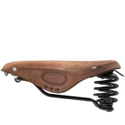 BROOKS ENGLAND Brooks B67 Softened Short Bend Leather Saddle - Dark Tan -Fiets Verkoop brooks b67 softened short bend leather saddle dark tan 6 1327572