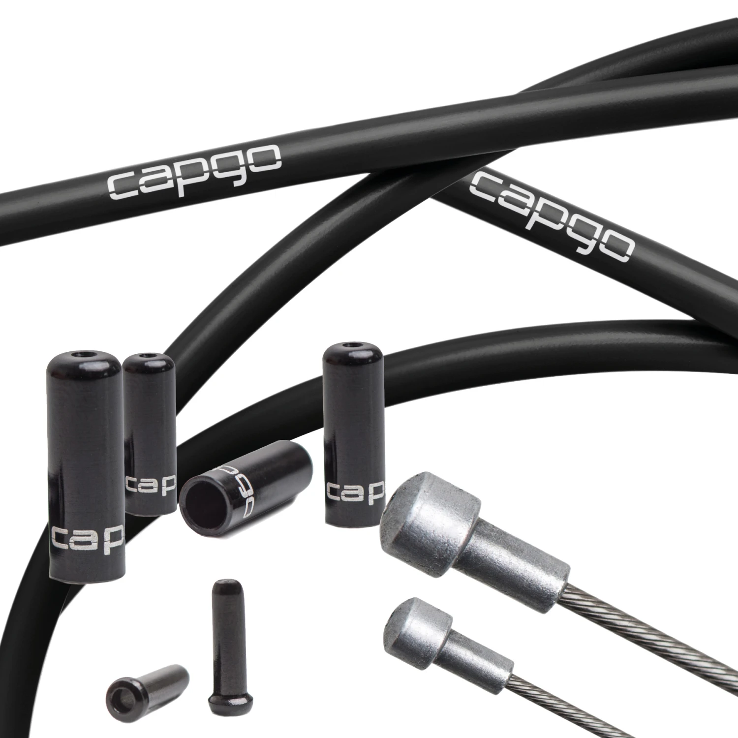 Capgo Orange Line Brake Cable Set - Stainless Steel - Kevlar / PTFE - Campagnolo - Black 1 Capgo Orange Line Brake Cable Set - Stainless Steel - Kevlar / PTFE - Campagnolo - Black