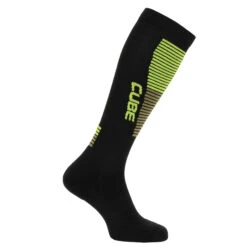 CUBE Socks Extra High Cut - Black'n'olive'n'lime