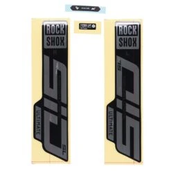 RockShox Decal Kit For 27.5/29" SID SL Ultimate - Gloss Polar Foil For High Gloss Black (2021)