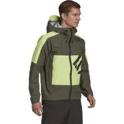 Five Ten All-Mountain Rain Jacket - Legend Earth / Pulse Lime -Fiets Verkoop five ten all mountain rain jacket h46071 legend earth pulse lime 08 1155551