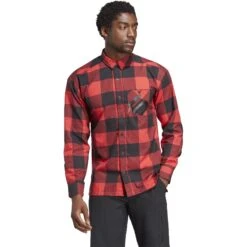 Five Ten Brand Of The Brave Flanellen Overhemd - Red / Black -Fiets Verkoop five ten hd2251 brand brave flannel long sleeve red black 02 1349442