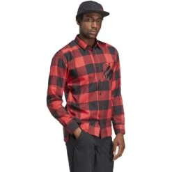 Five Ten Brand Of The Brave Flanellen Overhemd - Red / Black -Fiets Verkoop five ten hd2251 brand brave flannel long sleeve red black 04 1349444