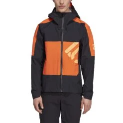 Five Ten All-Mountain Rain Jacket - Black / Semi Impact Orange -Fiets Verkoop five ten ht9605 all mountain rain jacket semi impact orange 03 1441000