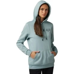 Fox Racing FOX Absolute Fleece Hoodie Dames - Gunmetal -Fiets Verkoop fox absolute fleece hoodie women black 5 1412869