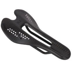 Gelu E3 Carbon Saddle With Punctured Top - Black Logos