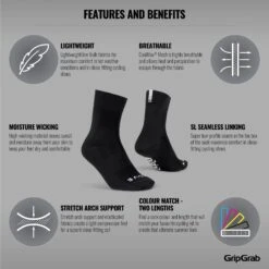 GripGrab Lightweight SL Sokken - Black -Fiets Verkoop gripgrab lightweight sl socks black 12 1199176