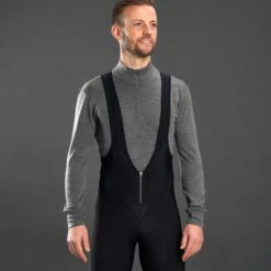 GripGrab Merino 1/2 Zip Vest Met Lange Mouwen - Grey -Fiets Verkoop gripgrab merino bamboo 1 2 zip long sleeve base layer grey 1 1078814