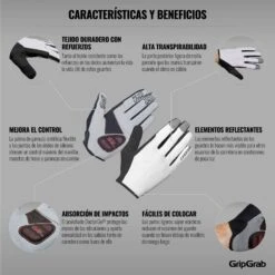 GripGrab Shark Gevoerde Handschoenen Met Lange Vingers - White -Fiets Verkoop gripgrab shark padded full finger gloves white 10 1201391