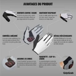 GripGrab Shark Gevoerde Handschoenen Met Lange Vingers - White -Fiets Verkoop gripgrab shark padded full finger gloves white 12 1201392