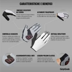 GripGrab Shark Gevoerde Handschoenen Met Lange Vingers - White -Fiets Verkoop gripgrab shark padded full finger gloves white 14 1201393