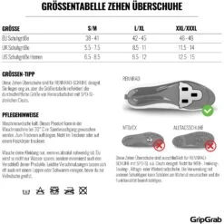 GripGrab Winddichte Tenen Overschoenen - Black -Fiets Verkoop gripgrab windproof hi vis toe covers yellow hi vis 15 1202430