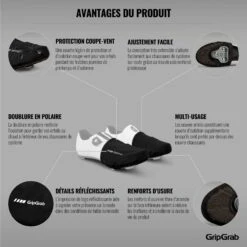 GripGrab Winddichte Tenen Overschoenen - Black -Fiets Verkoop gripgrab windproof toe covers black 5 1202444