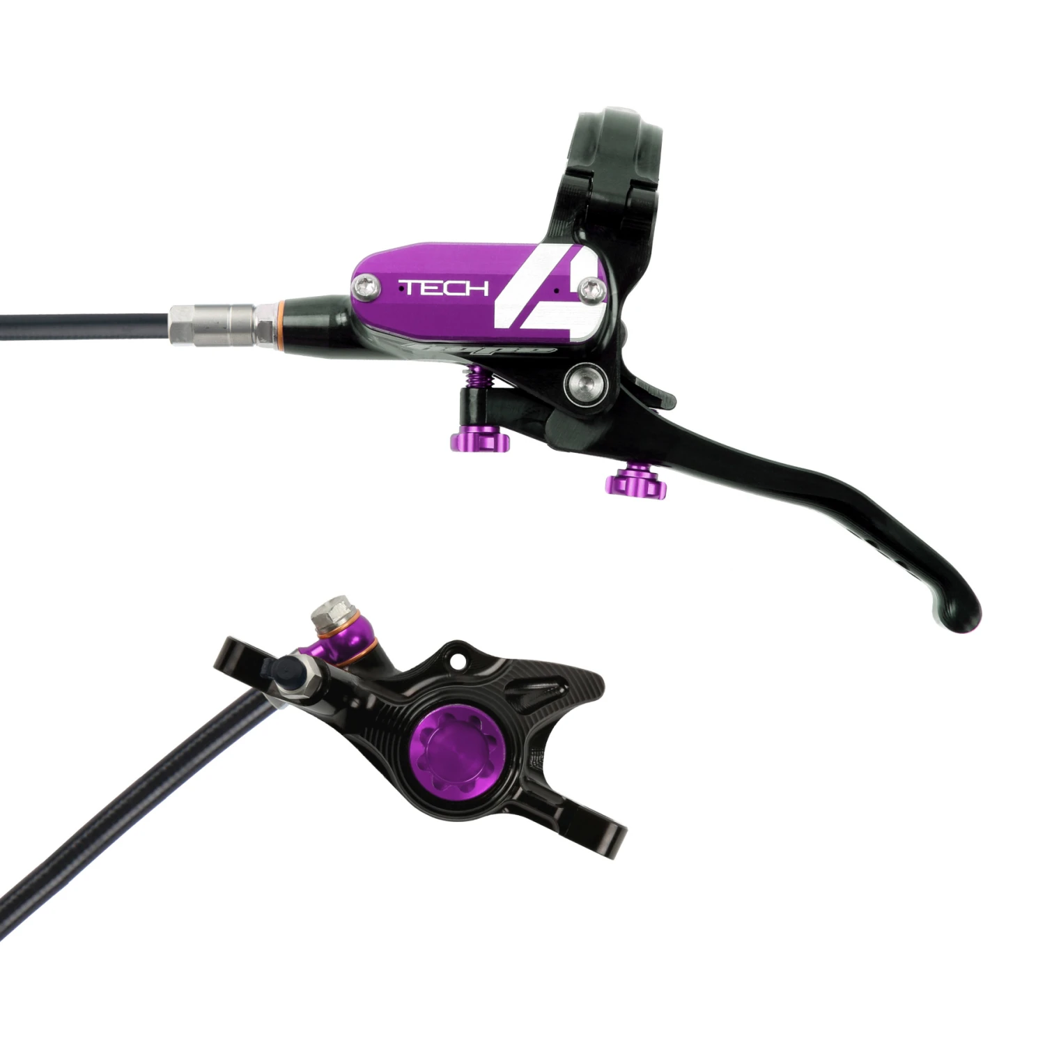 Hope Tech 4 X2 Schijfrem - Black/purple - Lever Right 1 Hope Tech 4 X2 Schijfrem - Black/purple - Lever Right