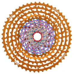 KCNC MTB Cassette 9-52T For Microspline 12-speed - Orange-gold