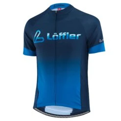 Loeffler Löffler Full Zip Messenger Mid Fietsshirt - Deep Water/indigo 475