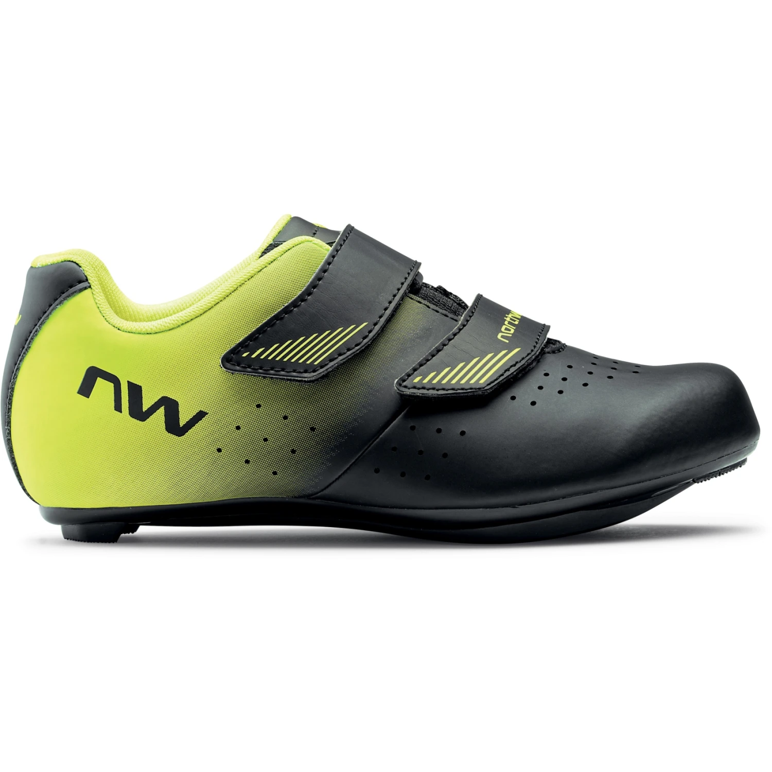 Northwave Core Kinder Racefietsschoenen - Zwart/neon Geel 04 1 Northwave Core Kinder Racefietsschoenen - Zwart/neon Geel 04