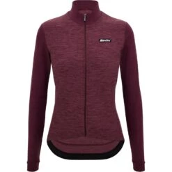 Santini Pure Fietsshirt Met Lange Mouwen Dames 4W216175PURE - Burgundy BU