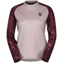 SCOTT Trail Storm Dames Shirt Met Lange Mouwen - Cloud Pink/wild Red
