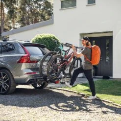 Thule EasyFold XT 2 Bike Rack For Two Bikes 13pin FIX4BIKE - Aluminium -Fiets Verkoop thule easyfold xt 2 bike rack for two bikes 13pin fix4bike aluminium 11 1284741