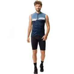 Vaude Posta FZ Fietsshirt SL - Blue Grey -Fiets Verkoop vaude mens posta fz tricot sl blue grey 1 1381296