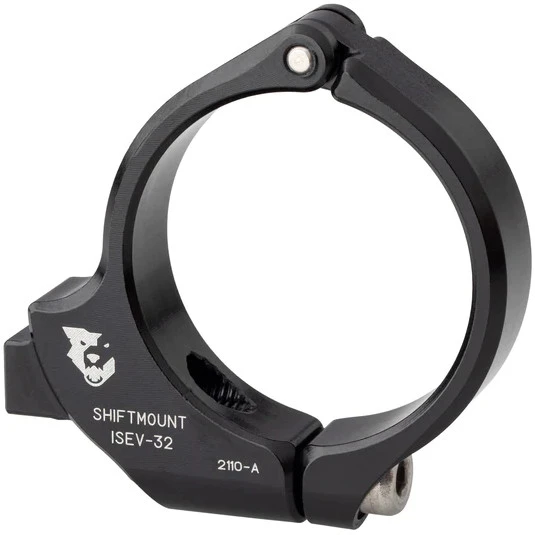 Wolf-tooth Wolf Tooth ShiftMount Clamp For Mounting Shimano I-Spec EV Shifter To Dropper Handlebar - 31.8 Mm - Black 1 Wolf-tooth Wolf Tooth ShiftMount Clamp For Mounting Shimano I-Spec EV Shifter To Dropper Handlebar - 31.8 Mm - Black