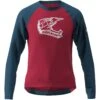 Zimtstern PureFlowz Kid's Long Sleeve MTB-Shirt - Jester Red/French Navy