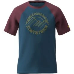 Zimtstern Ringz Men's Casual Tech Tee - French Navy/Windsor Wine